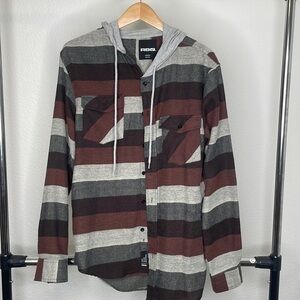 RSQ Button Up Long Sleeve Flanel Shirt